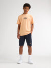 Jongens T-Shirt SS Classic Print van Petrol in de kleur Tropical Orange in maat 176.