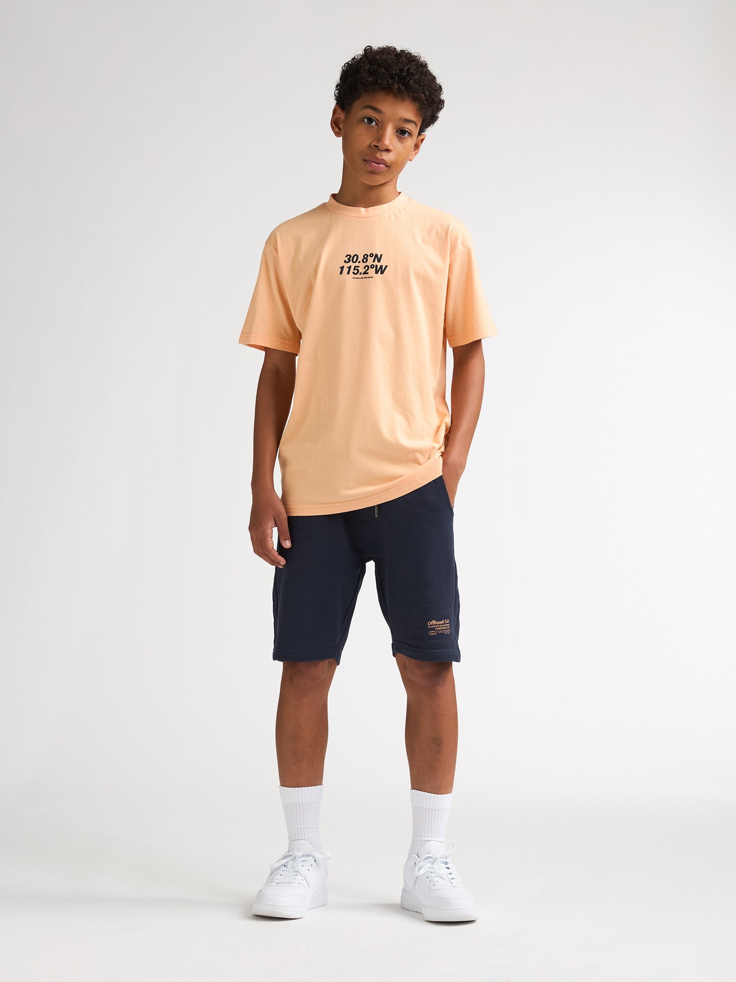 Jongens T-Shirt SS Classic Print van Petrol in de kleur Tropical Orange in maat 176.