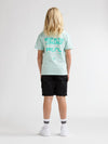 Jongens T-Shirt SS Classic Print van Petrol in de kleur Cool Mint in maat 176.