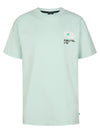 Jongens T-Shirt SS Classic Print van Petrol in de kleur Cool Mint in maat 176.