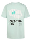Jongens T-Shirt SS Classic Print van Petrol in de kleur Cool Mint in maat 176.