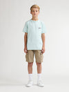 Jongens T-Shirt SS Classic Print van Petrol in de kleur Cool Mint in maat 176.