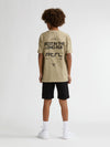 Jongens T-Shirt SS Classic Print van Petrol in de kleur Light Tan in maat 176.