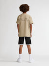 Jongens T-Shirt SS Classic Print van Petrol in de kleur Light Tan in maat 176.