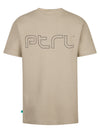 Jongens T-Shirt SS Classic Print van Petrol in de kleur Light Tan in maat 176.