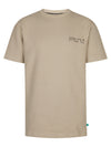 Jongens T-Shirt SS Classic Print van Petrol in de kleur Light Tan in maat 176.