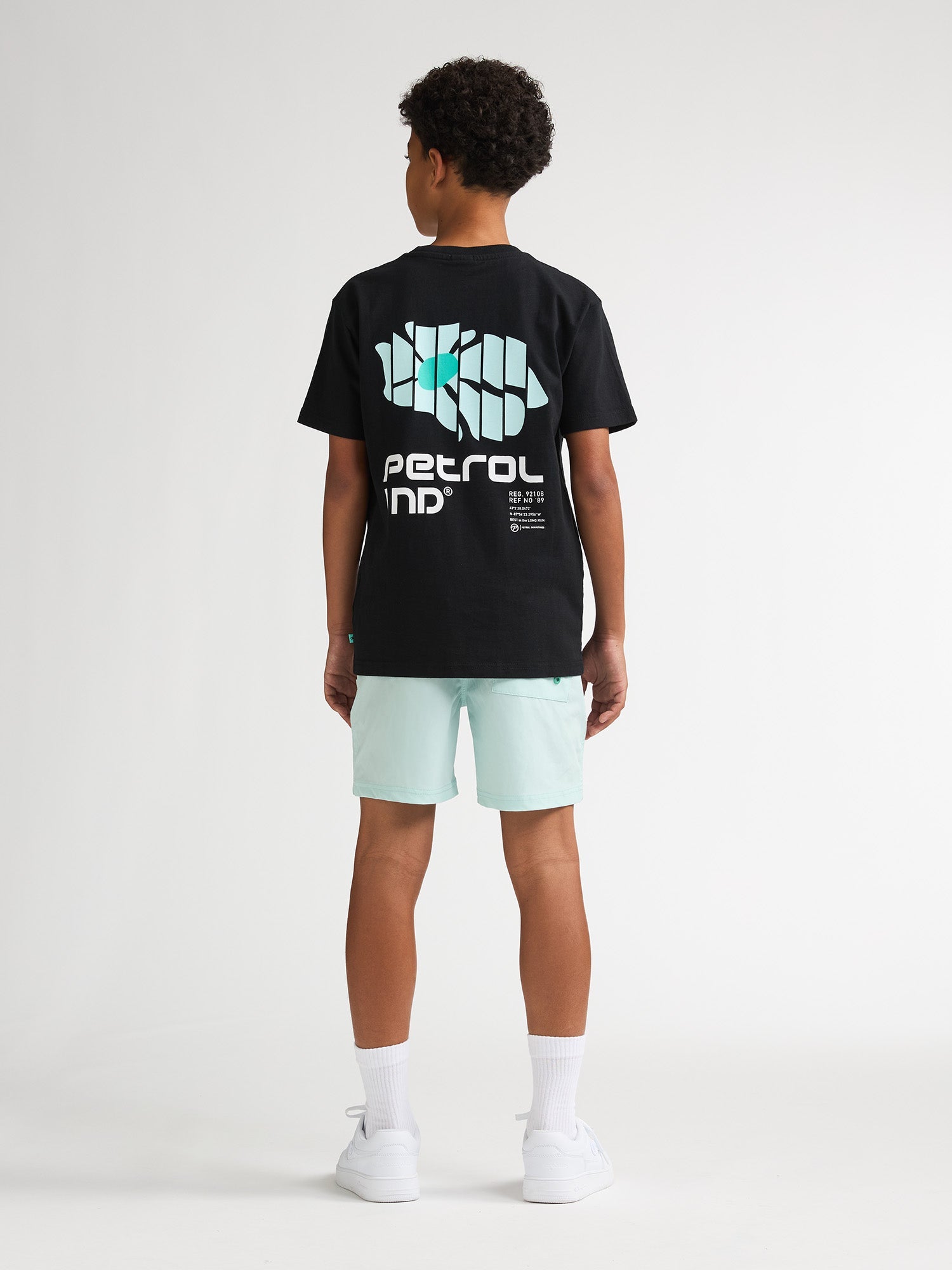 Jongens T-Shirt SS Classic Print van Petrol in de kleur Black in maat 176.