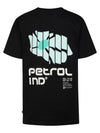 Jongens T-Shirt SS Classic Print van Petrol in de kleur Black in maat 176.