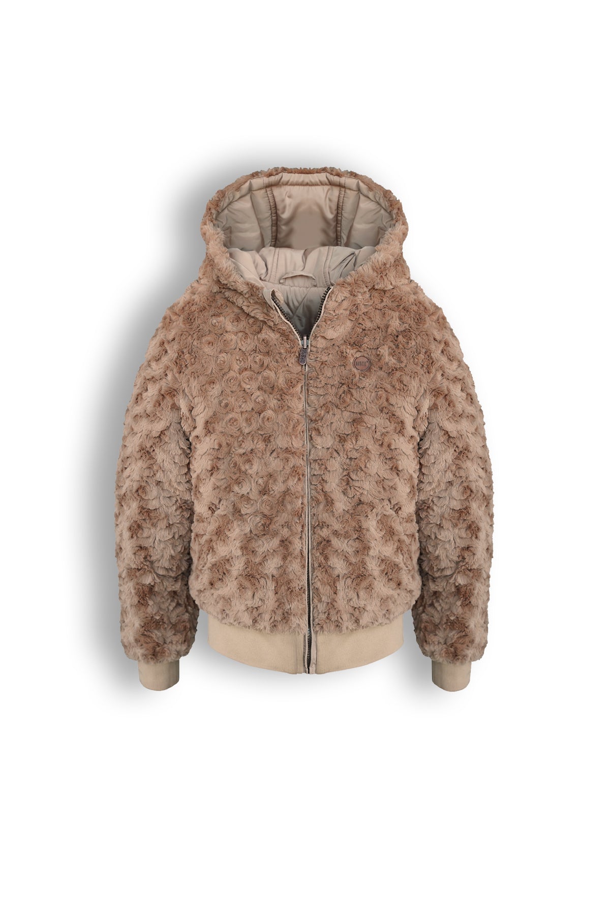 NoBell Bye Reversible hooded jacket with fur
