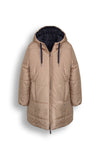 NoBell Baggy Reversible long hooded jacket