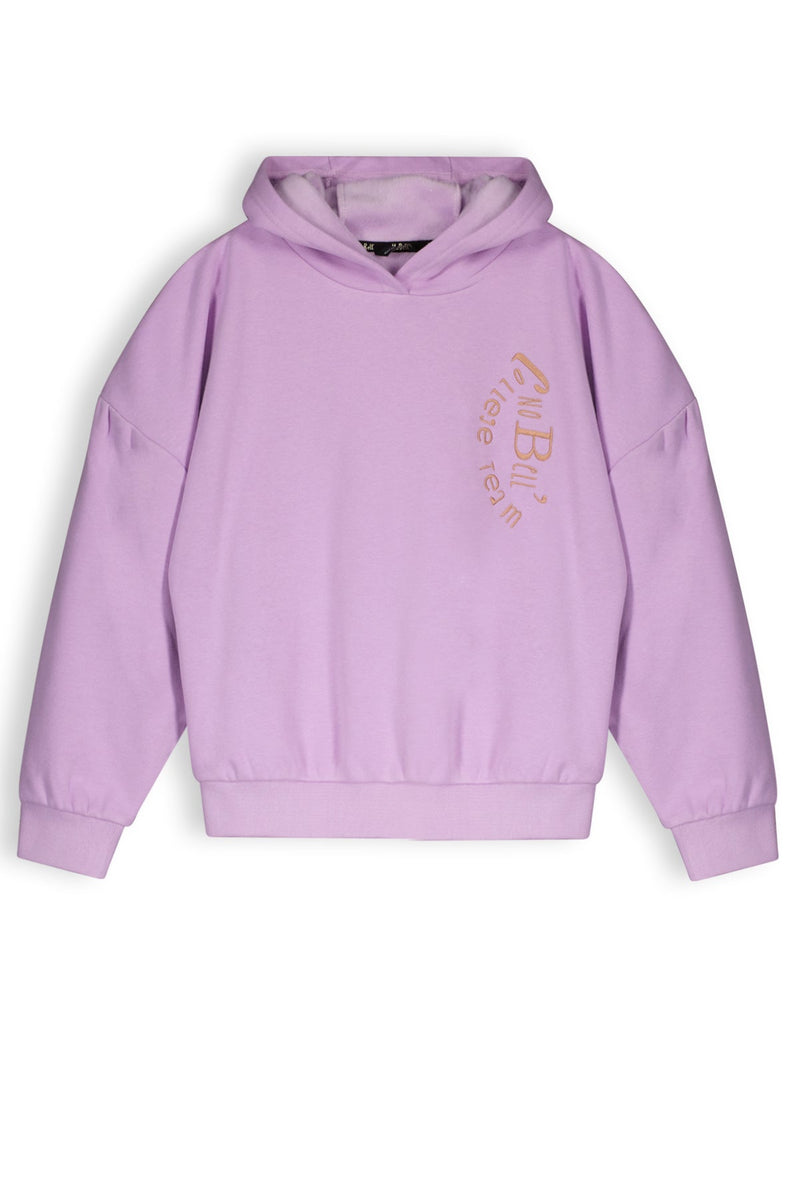 Meisjes King soft girls hooded sweater van NoBell in de kleur Lupine Lilac in maat 170-176.
