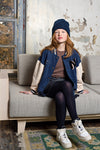 Meisjes Barsy girls varsity jacket navy van NoBell in de kleur Navy Blazer in maat 158-164.