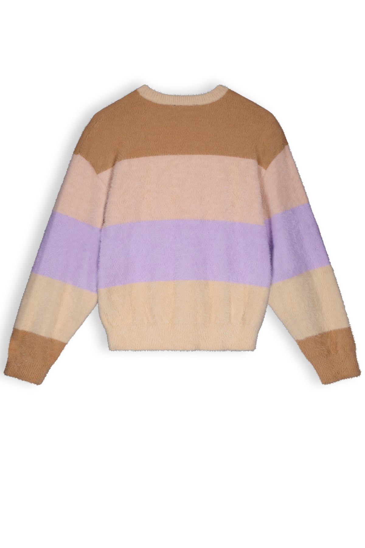 NoBell Kes girls blocked striped knitted sweater lilac