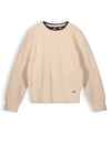 Meisjes Kasa girls cable jersey top rosy sand van NoBell in de kleur Rosy Sand in maat 170-176.