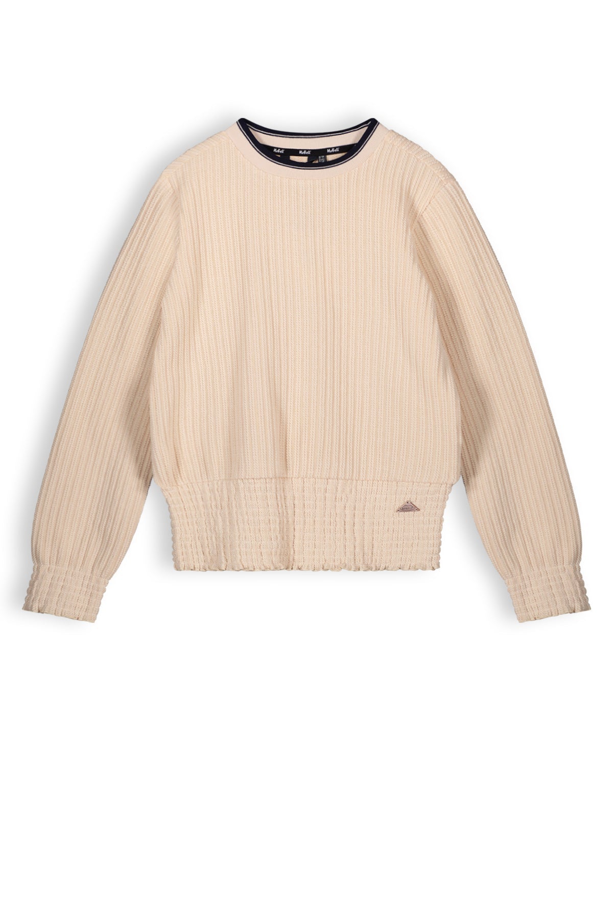 NoBell Kasa girls cable jersey top rosy sand