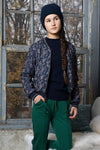Meisjes Kobus girls soft rib jersey tshirt l/sl van NoBell in de kleur Navy Blazer in maat 170-176.