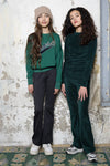 Meisjes Sady girls flared pied de poule pants navy van NoBell in de kleur Navy Blazer in maat 170-176.