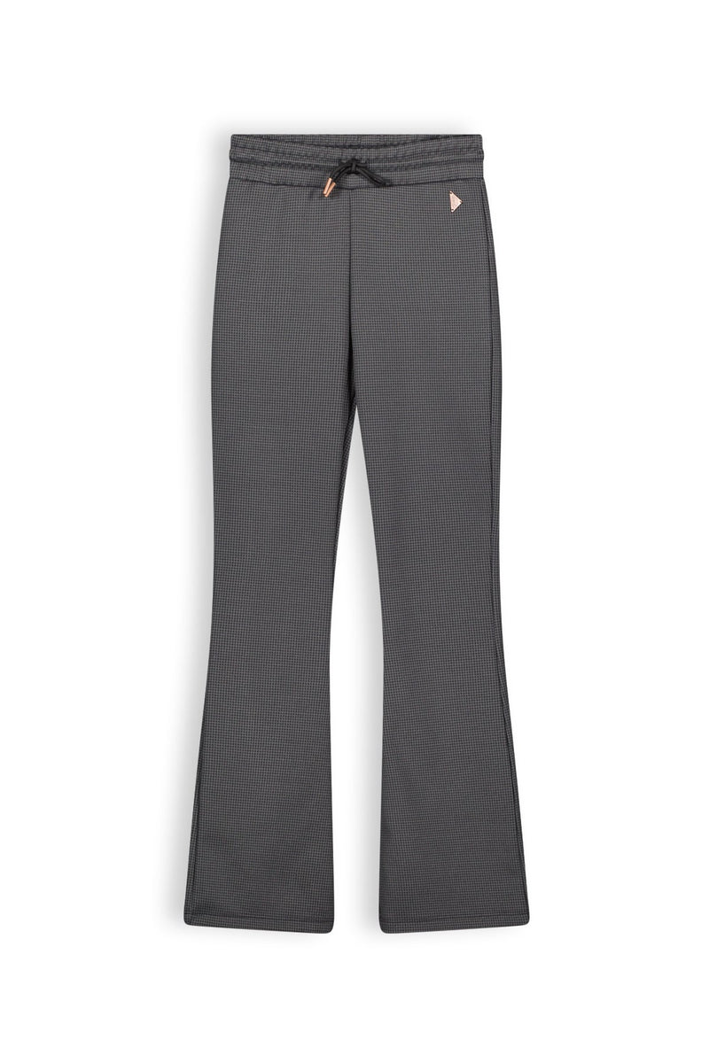Meisjes Sady girls flared pied de poule pants navy van NoBell in de kleur Navy Blazer in maat 170-176.