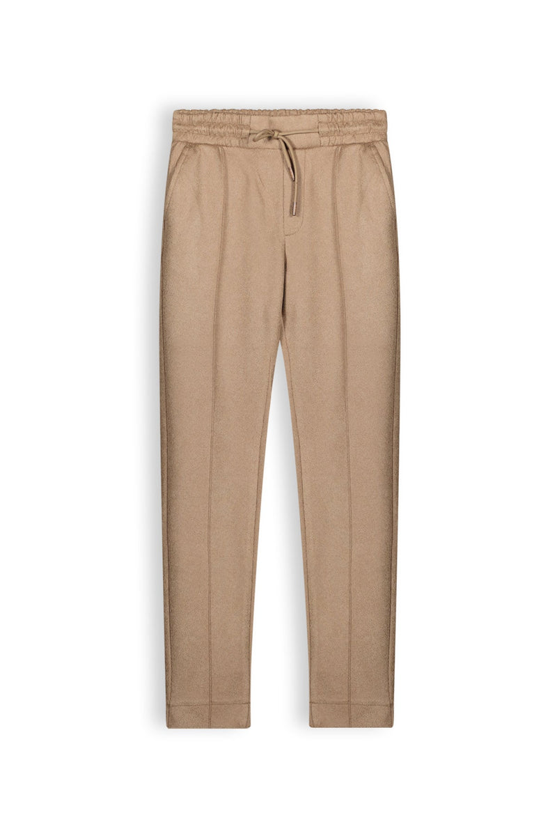 Meisjes Sane girls fake suede pants brown van NoBell in de kleur Dark Roast Brown in maat 170-176.