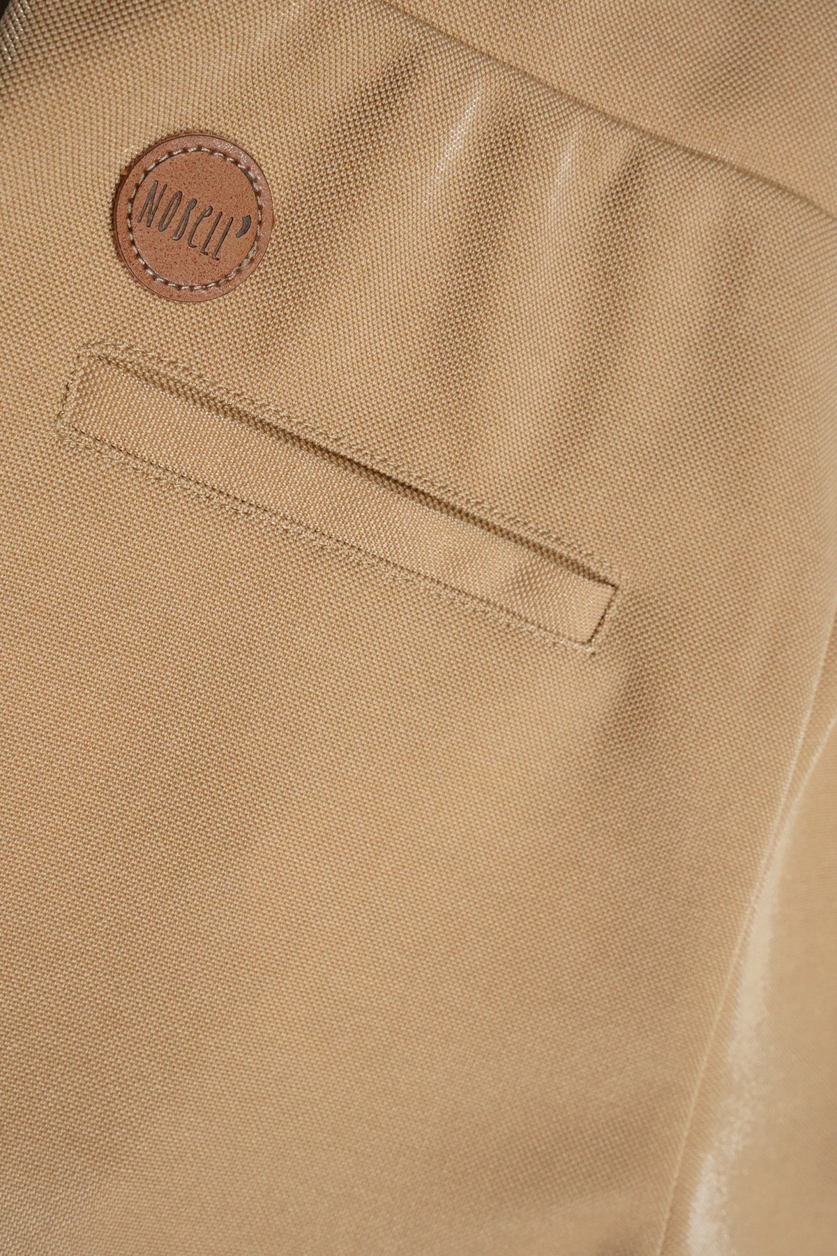 Meisjes Sinus girls palazzo pique pants beige van NoBell in de kleur Beige in maat 170-176.