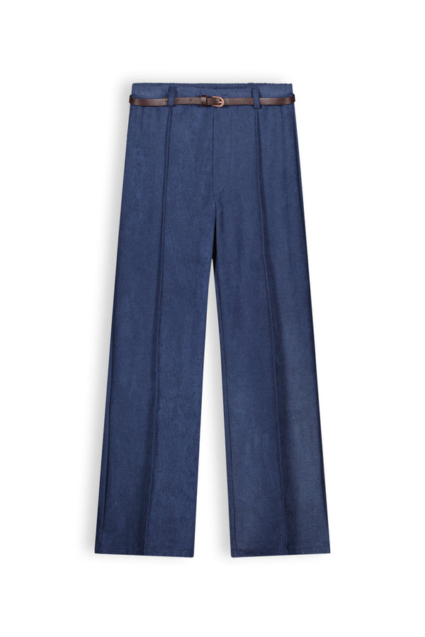 Meisjes Slim girs palazzo twill pants+belt navy van NoBell in de kleur Navy Blazer in maat 170-176.