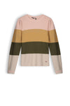 NoBell Kamilla girls blockstripe soft knitted sweater multicolor