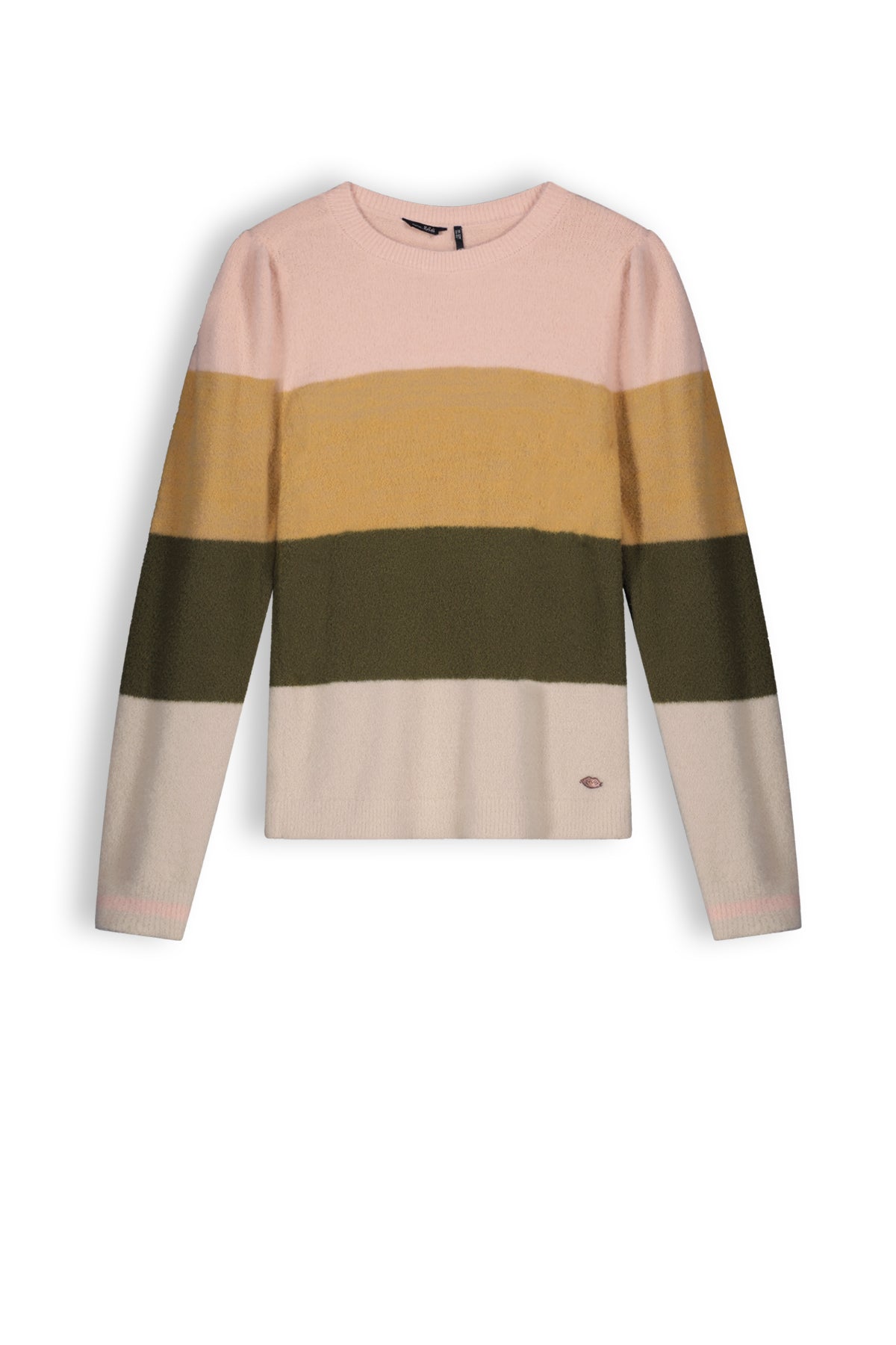NoBell Kamilla girls blockstripe soft knitted sweater multicolor