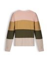 NoBell Kamilla girls blockstripe soft knitted sweater multicolor