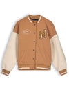 NoBell Barsy girls varsity indoor jacket brown
