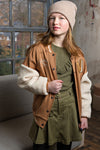 NoBell Barsy girls varsity indoor jacket brown