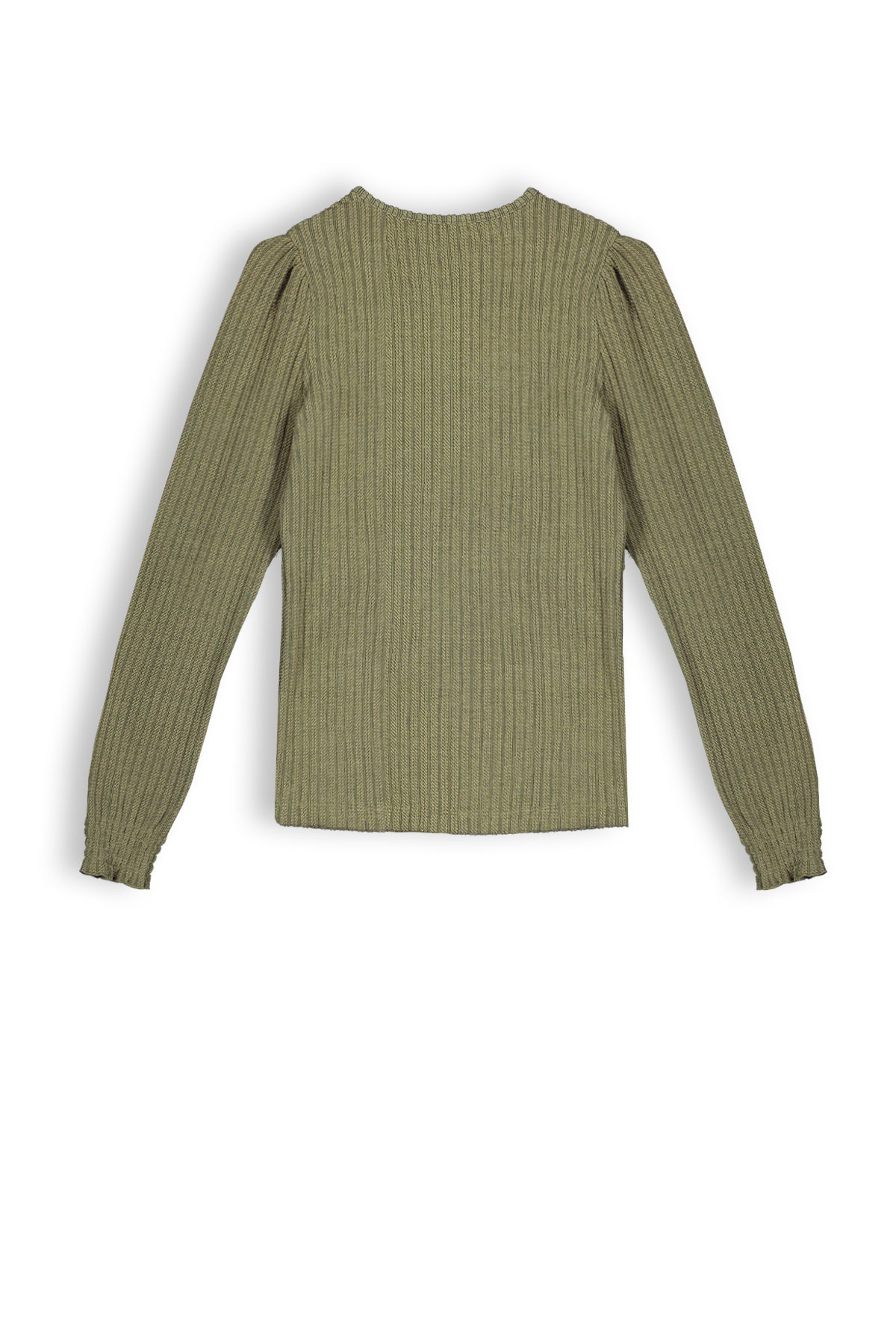 NoBell Kobo girls cable jersey tshirt l/sl olive green