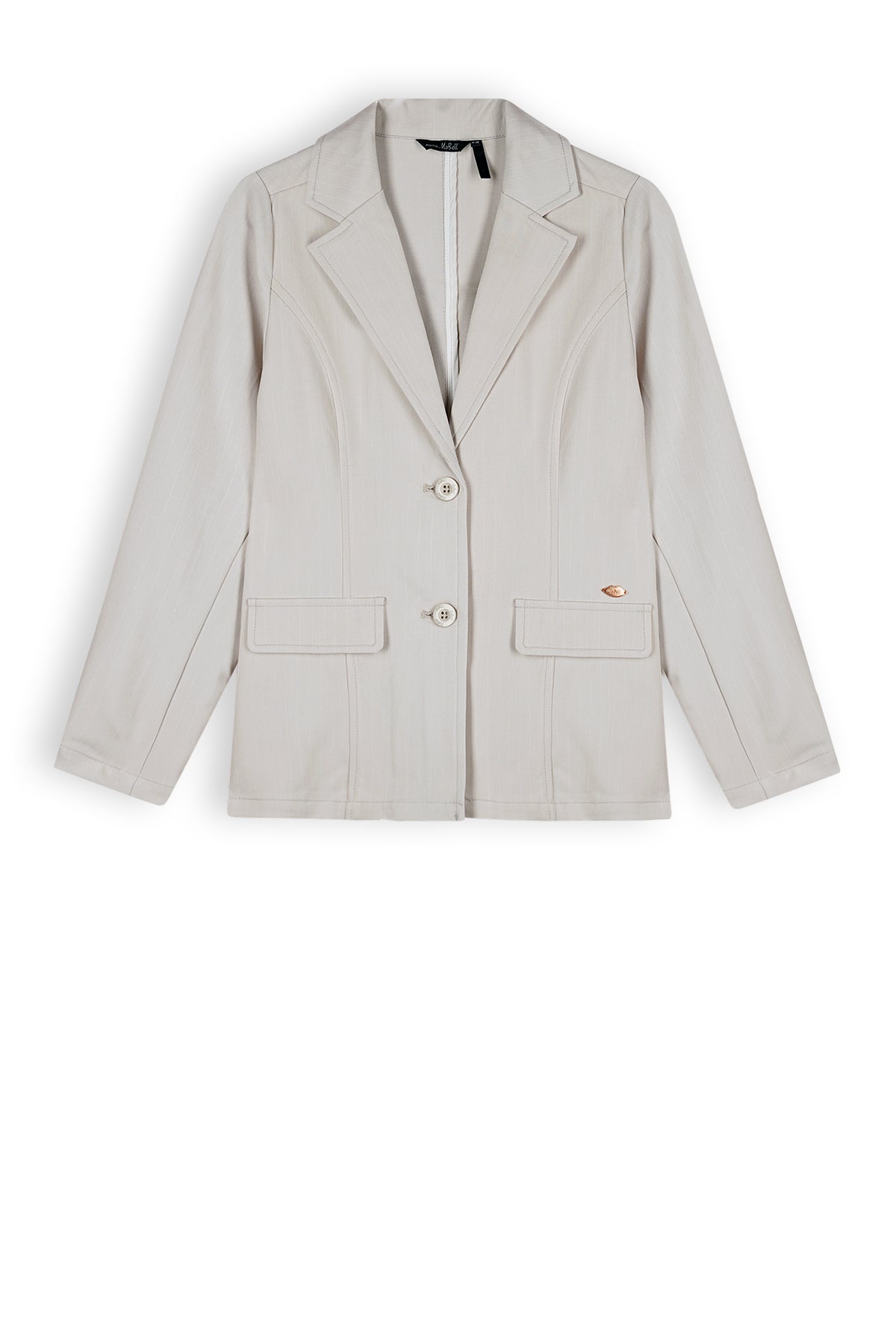 NoBell Belia Girls Pinstripe Blazer Silver Grey