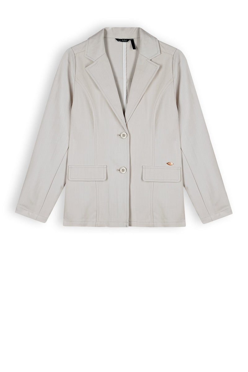 Meisjes Belia Girls Pinstripe Blazer Silver Grey van NoBell in de kleur Silver Gray in maat 170-176.