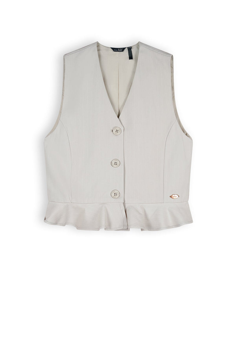 Meisjes Timy Girls Fancy Pinstripe Gilette Silver Grey van NoBell in de kleur Silver Gray in maat 170-176.