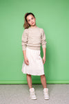 Meisjes Kamile Girls Knitted Soft Sweater van NoBell in de kleur Champagne in maat 170-176.