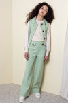 Meisjes Tika Girls Gilet With Belt Jade Green van NoBell in de kleur Jade in maat 170-176.