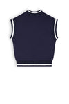 Meisjes Bar Girls Sleeveless Varsity Jacket Navy van NoBell in de kleur Navy Blazer in maat 170-176.