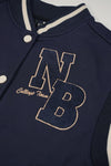 Meisjes Bar Girls Sleeveless Varsity Jacket Navy van NoBell in de kleur Navy Blazer in maat 170-176.