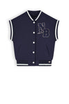 Meisjes Bar Girls Sleeveless Varsity Jacket Navy van NoBell in de kleur Navy Blazer in maat 170-176.