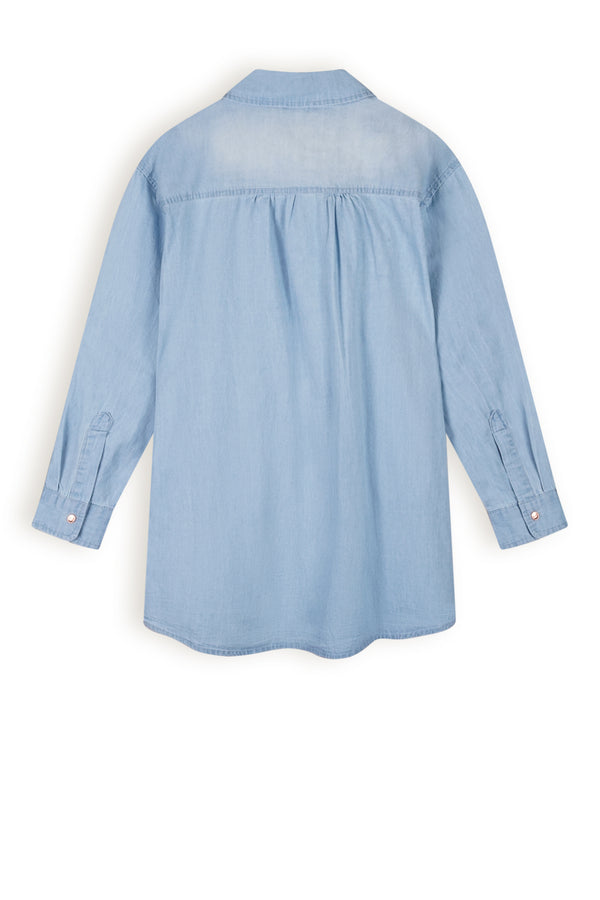 NoBell Timmy Light Weight Denim Oversized Blouse