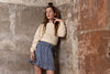 NoBell Ninez Denim Flower Skirt