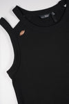 NoBell Kandy Rib Singlet With Open Shoulder