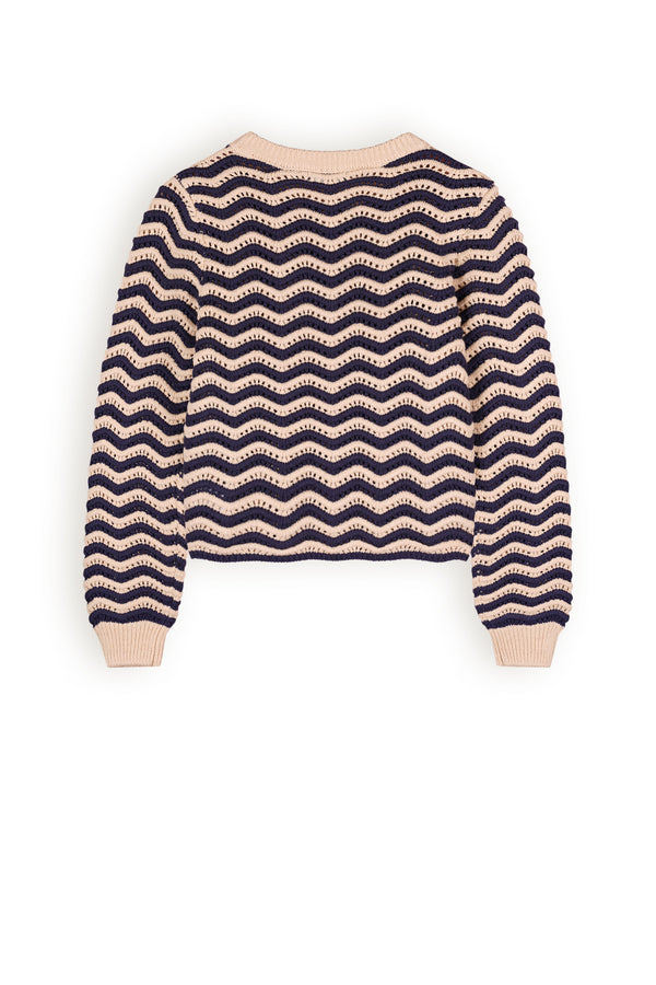 NoBell Kela wave pattern knitted sweater