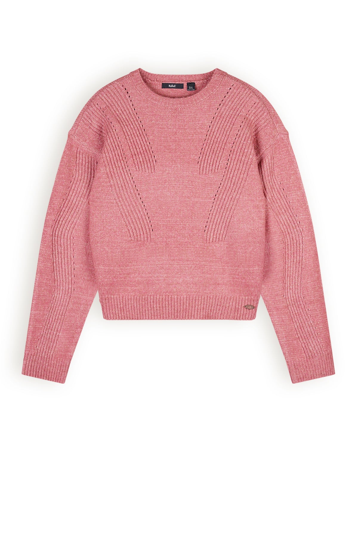 NoBell Kesa melange knitted sweater with pointelle details