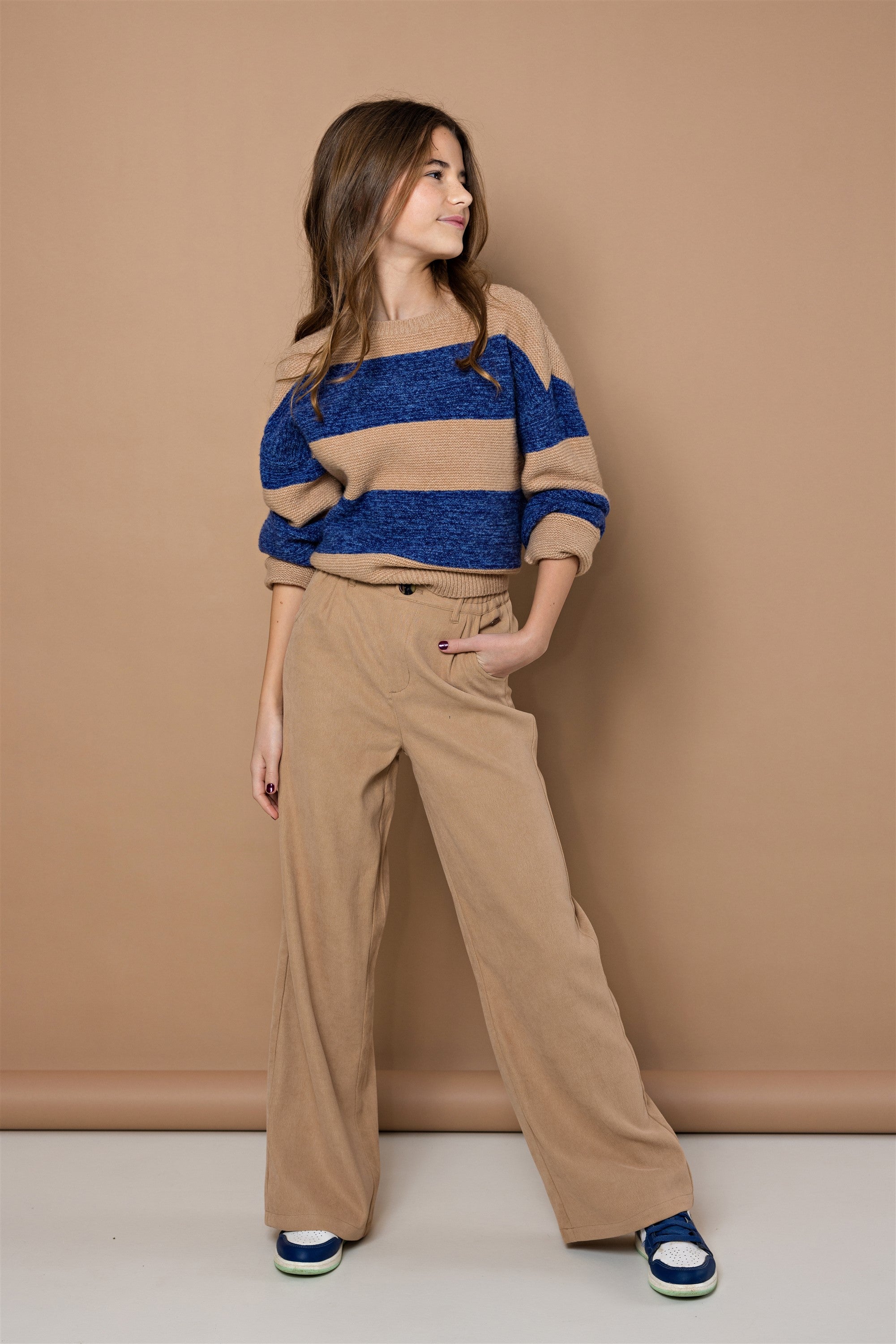 NoBell Kessy knitted colorblock croppepd sweater