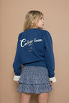 NoBell Naia indigo flower smock with frill skirt