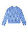 Meisjes Dimo Button Up Ibiza AOP Jacket van NoBell in de kleur Nautical Blue in maat 170-176.