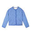 Meisjes Dimo Button Up Ibiza AOP Jacket van NoBell in de kleur Nautical Blue in maat 170-176.