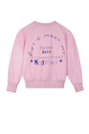 Meisjes Kim Sweater with big artwork van NoBell in de kleur Sweet 16 in maat 158-164.