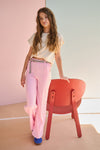 Meisjes Kasis T-shirt Take a Break print at back van NoBell in de kleur Pearled Ivory in maat 170-176.